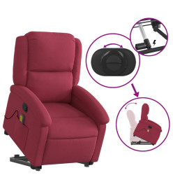 Fauteuil de massage inclinable Rouge bordeaux Velours