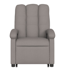 Fauteuil inclinable de massage électrique Taupe Tissu