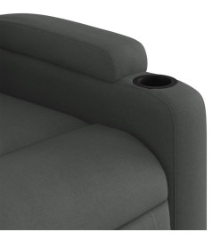 Fauteuil de massage inclinable Gris foncé Tissu