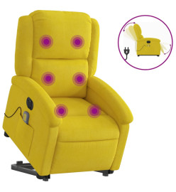 Fauteuil inclinable de massage électrique jaune velours