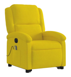 Fauteuil inclinable de massage électrique jaune velours