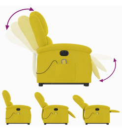 Fauteuil inclinable de massage électrique jaune velours