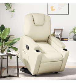 Fauteuil inclinable Crème Similicuir