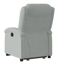 Fauteuil inclinable Gris clair Velours