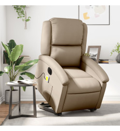 Fauteuil inclinable de massage électrique cappuccino similicuir