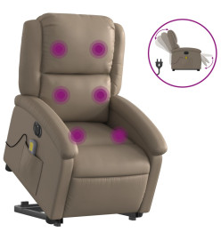 Fauteuil inclinable de massage électrique cappuccino similicuir