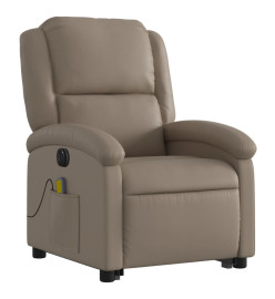 Fauteuil inclinable de massage électrique cappuccino similicuir