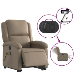 Fauteuil inclinable de massage électrique cappuccino similicuir