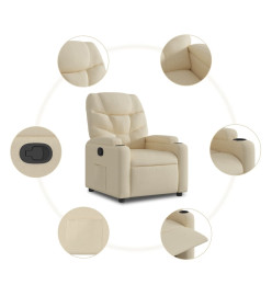 Fauteuil inclinable Crème Tissu