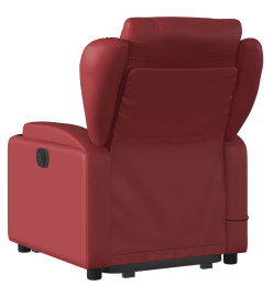 Fauteuil inclinable de massage Rouge bordeaux Similicuir