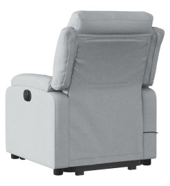 Fauteuil inclinable de massage électrique Gris clair Tissu