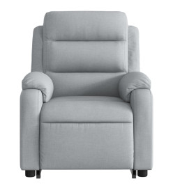 Fauteuil inclinable de massage électrique Gris clair Tissu