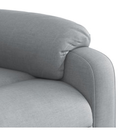 Fauteuil inclinable de massage électrique Gris clair Tissu