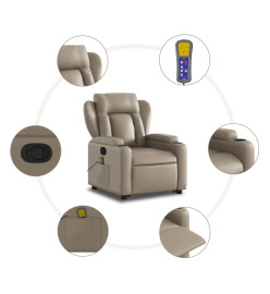 Fauteuil inclinable de massage Cappuccino Similicuir