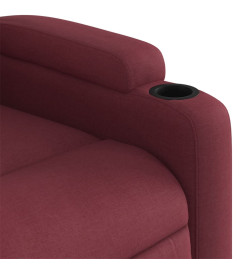 Fauteuil inclinable électrique rouge bordeaux tissu