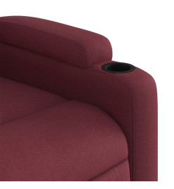 Fauteuil inclinable de massage électrique Rouge bordeaux Tissu