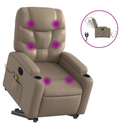 Fauteuil inclinable de massage électrique cappuccino similicuir