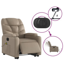 Fauteuil inclinable de massage électrique cappuccino similicuir