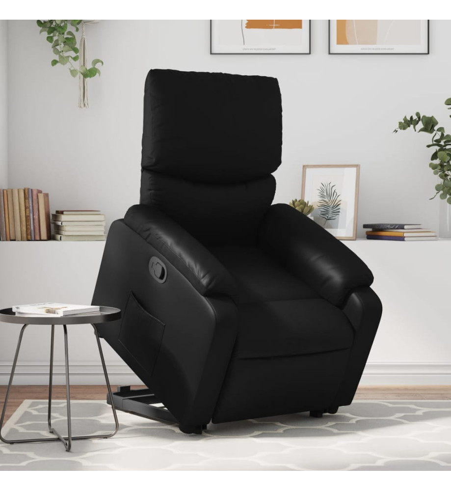 Fauteuil inclinable Noir Similicuir