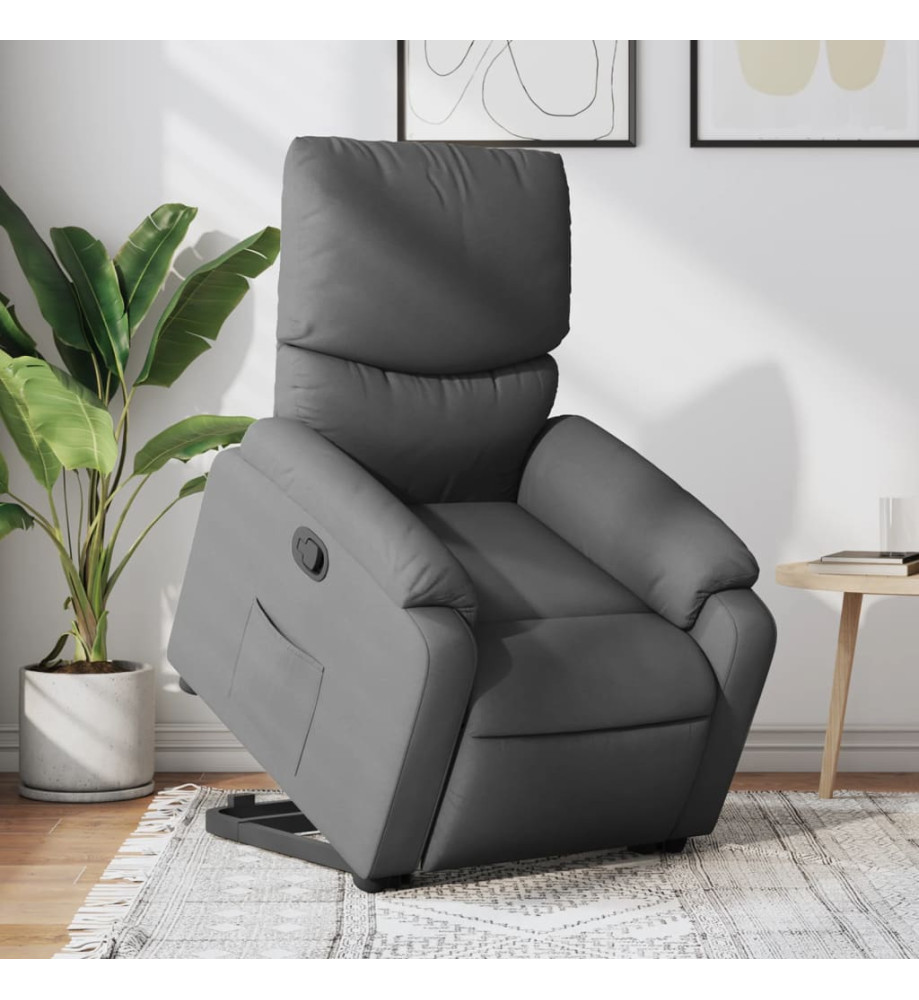 Fauteuil inclinable Gris foncé Tissu