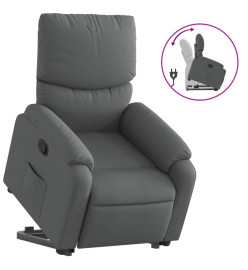 Fauteuil inclinable Gris foncé Tissu