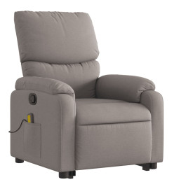 Fauteuil inclinable de massage Taupe Tissu