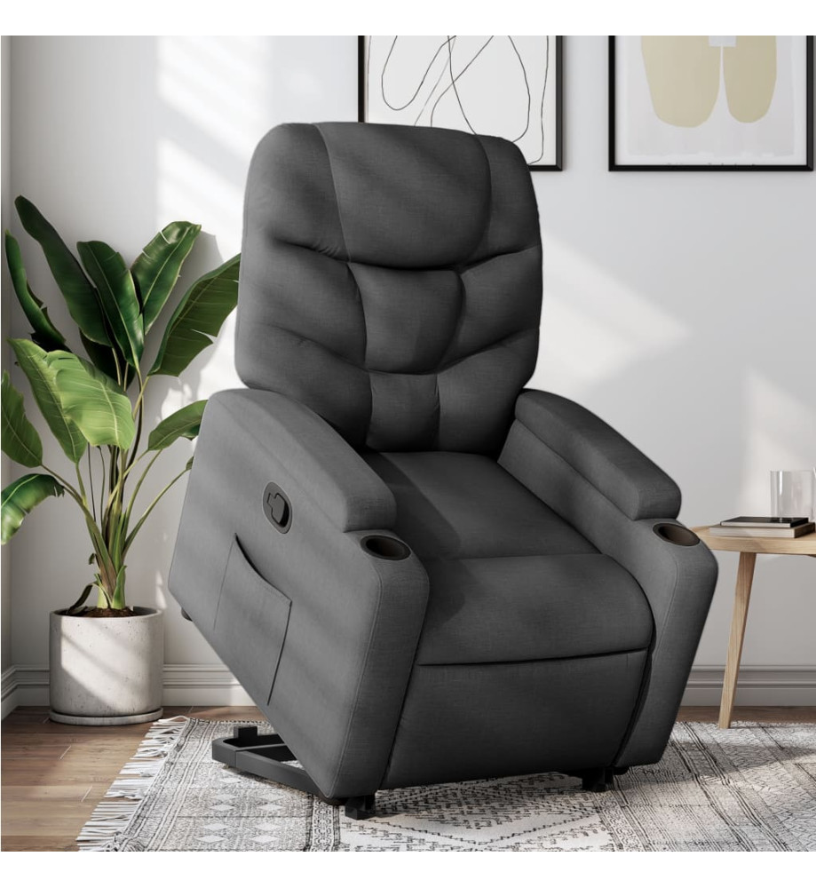 Fauteuil inclinable Gris foncé Tissu