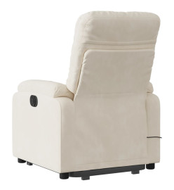 Fauteuil inclinable de massage électrique beige microfibres