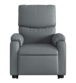 Fauteuil inclinable électrique gris similicuir