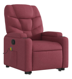 Fauteuil inclinable de massage Rouge bordeaux Tissu