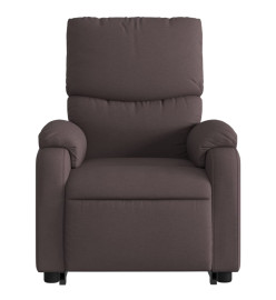 Fauteuil inclinable de massage électrique Marron foncé Tissu