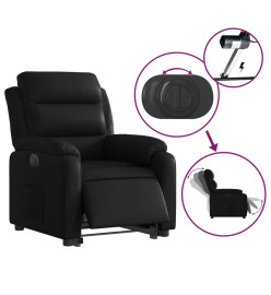 Fauteuil inclinable électrique noir similicuir