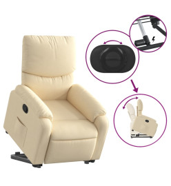 Fauteuil inclinable Crème Tissu