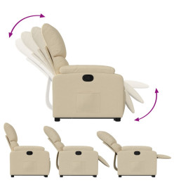 Fauteuil inclinable Crème Tissu