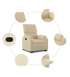 Fauteuil inclinable Crème Tissu