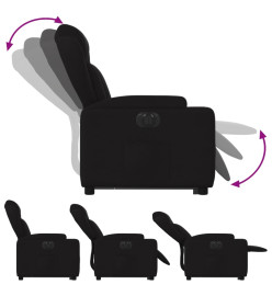 Fauteuil inclinable électrique noir tissu