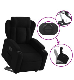 Fauteuil inclinable électrique noir tissu