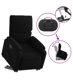 Fauteuil inclinable électrique noir tissu