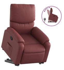 Fauteuil inclinable Rouge bordeaux Similicuir