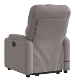 Fauteuil inclinable de massage électrique Taupe Tissu