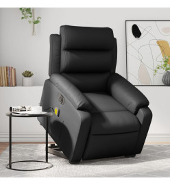 Fauteuil inclinable de massage électrique noir similicuir