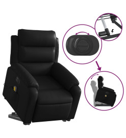 Fauteuil inclinable de massage électrique noir similicuir