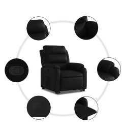 Fauteuil inclinable Noir Similicuir