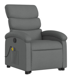 Fauteuil de massage inclinable Gris foncé Tissu