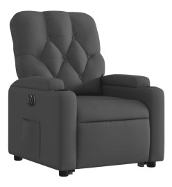 Fauteuil inclinable électrique gris foncé tissu