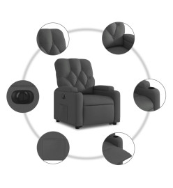 Fauteuil inclinable électrique gris foncé tissu