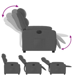 Fauteuil inclinable électrique Gris foncé Tissu