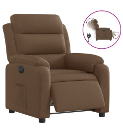 Fauteuil inclinable électrique Marron Tissu