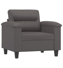 Fauteuil Gris 60 cm Similicuir