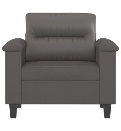 Fauteuil Gris 60 cm Similicuir